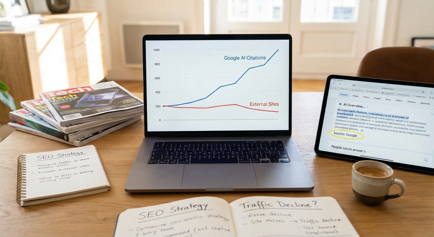 Google AI Mode Self-Citations 17 % | Walled Garden SEO Impac